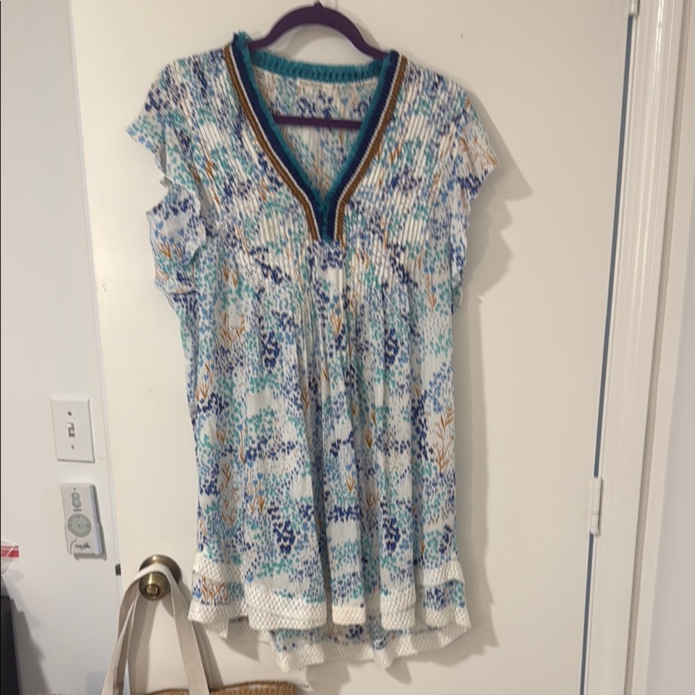Multicolor V-Neck Women's Top